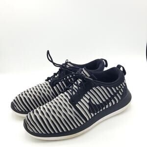Nike Roshe Two Flyknit 844929-001 Black white Running women's size 8